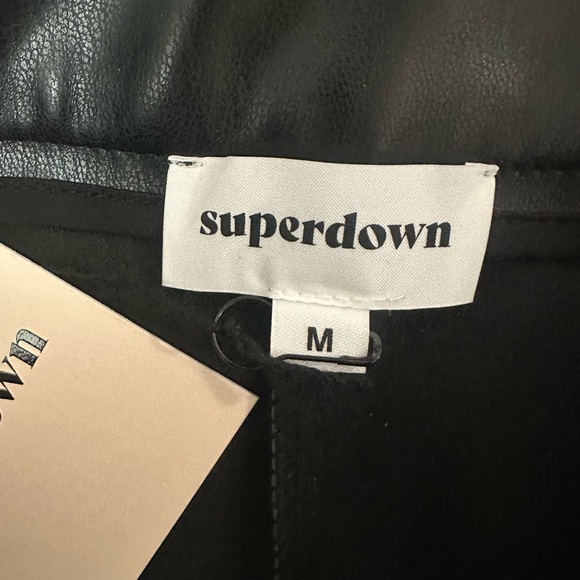 superdown Black Faux Leather Shorts - Picture 3 of 4